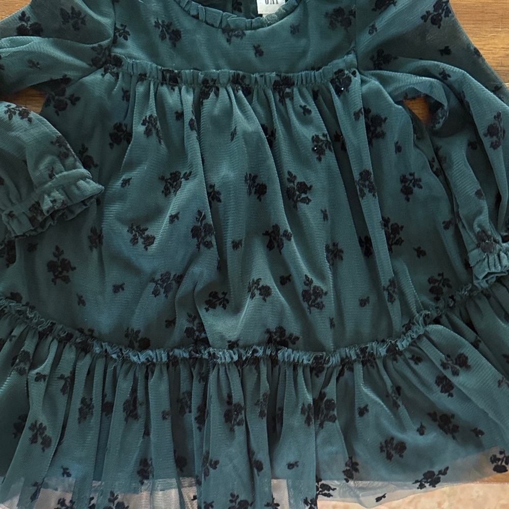 GAP Deep Green Floral Dress